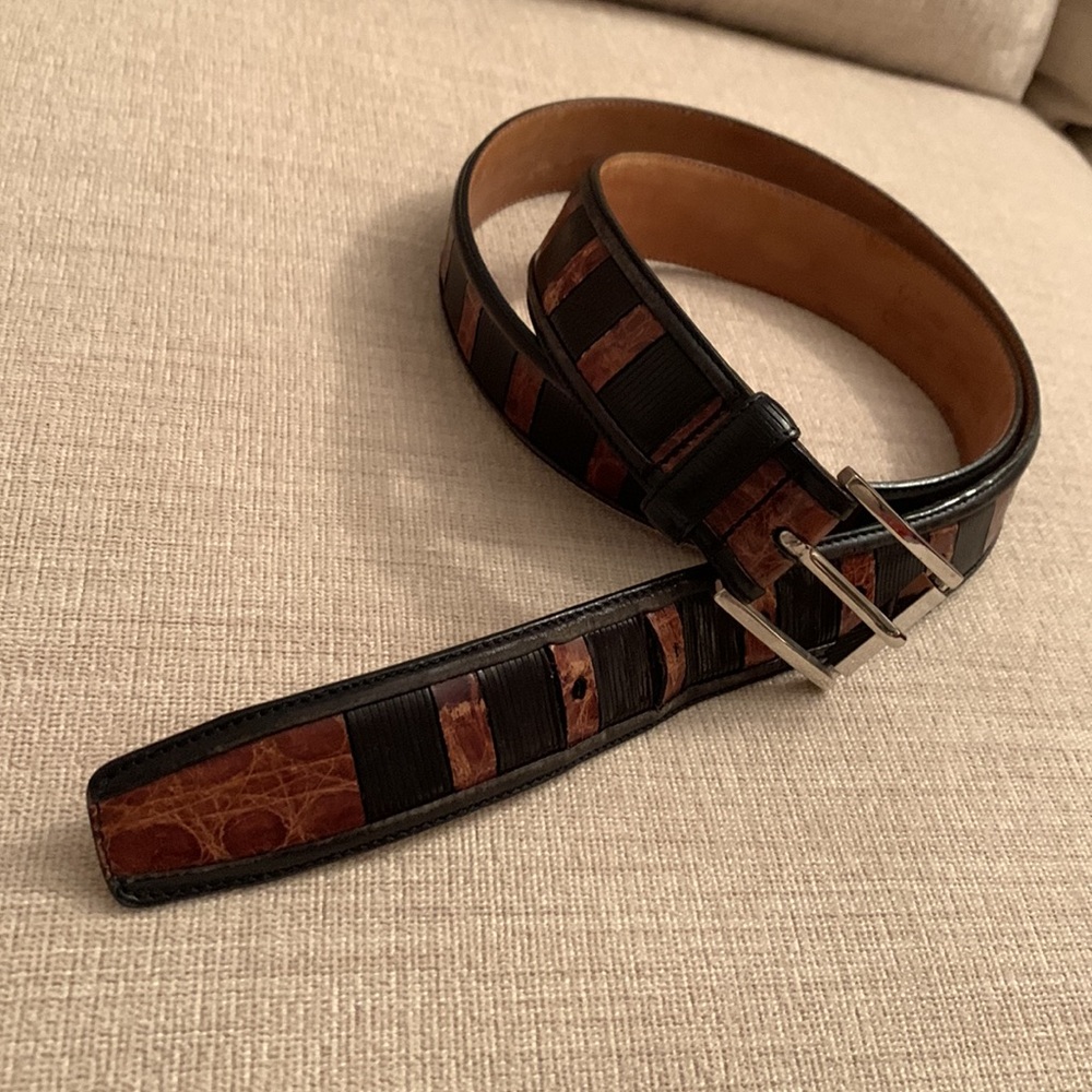 Vintage Mezlan Genuine Crocodile Belt Made in Spain